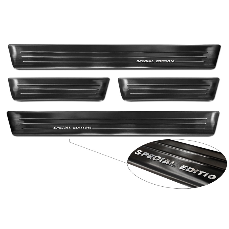 Black Inox door sill protectors  Renault Arkana 2020- - 'Special Edition' - 4-pieces