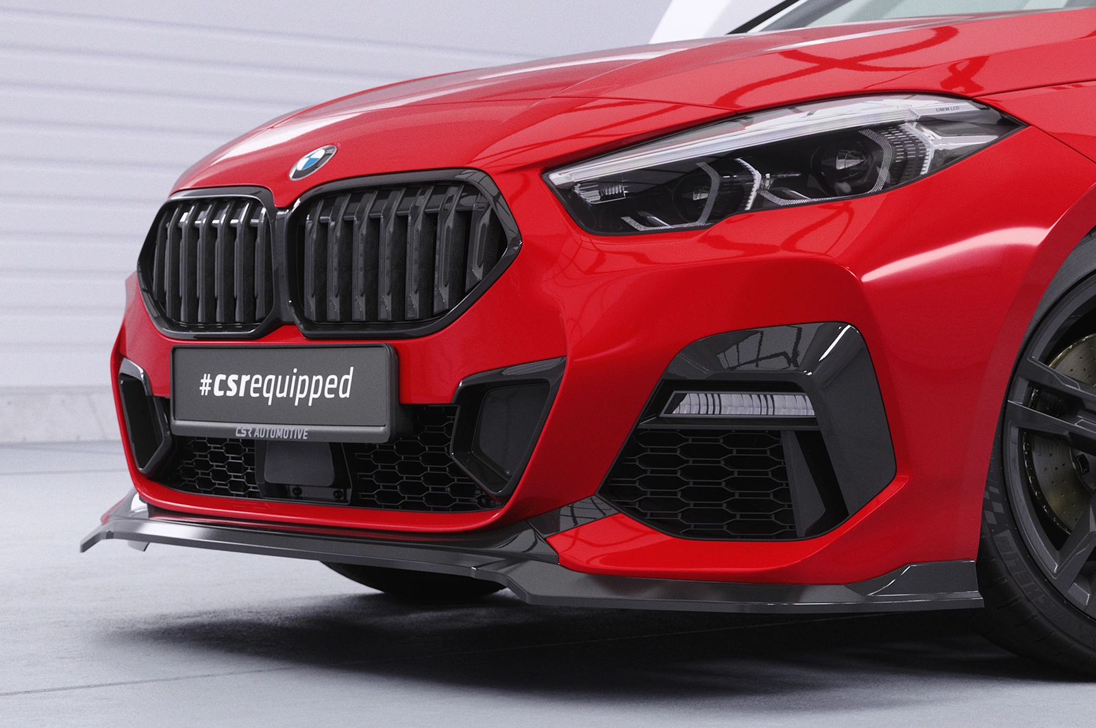 Voorspoiler passend voor BMW 2er (F44) M-Sport / M235 Glans Zwart van CSR Automotive (2020-)