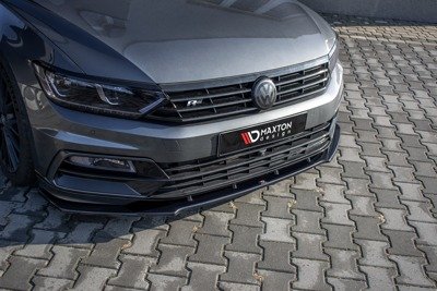 Voorspoiler passend voor VW Passat R-Line B8 Glans Zwart
