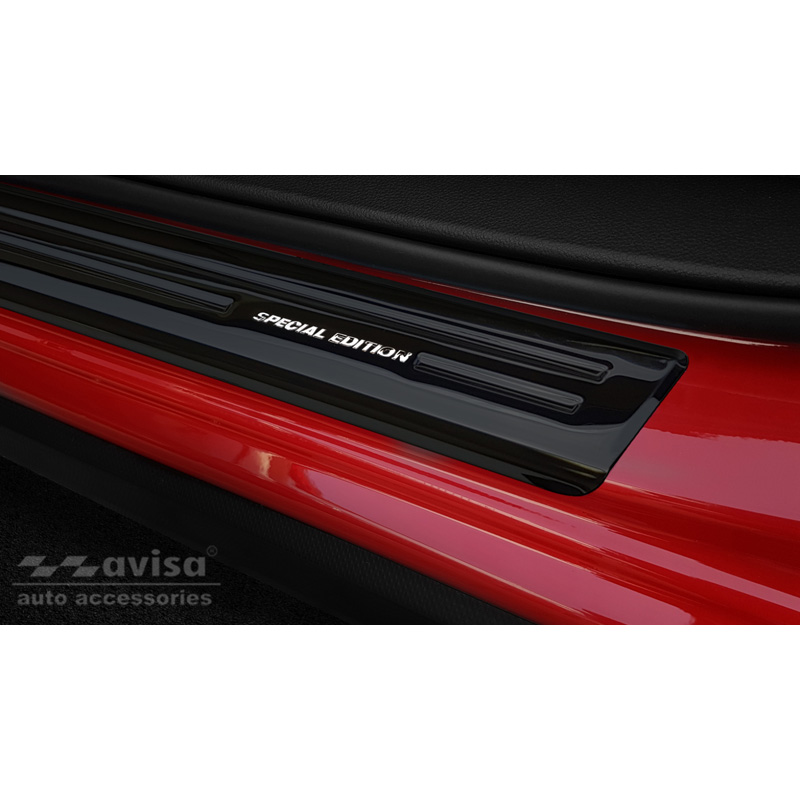 Black Stainless Steel Door sill protectors  Subaru XV II 2017- 'Special Edition' - 4-pieces