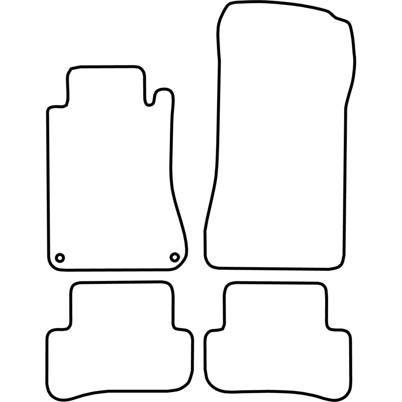 Set car mats  Mercedes C Class W203 2000-2007