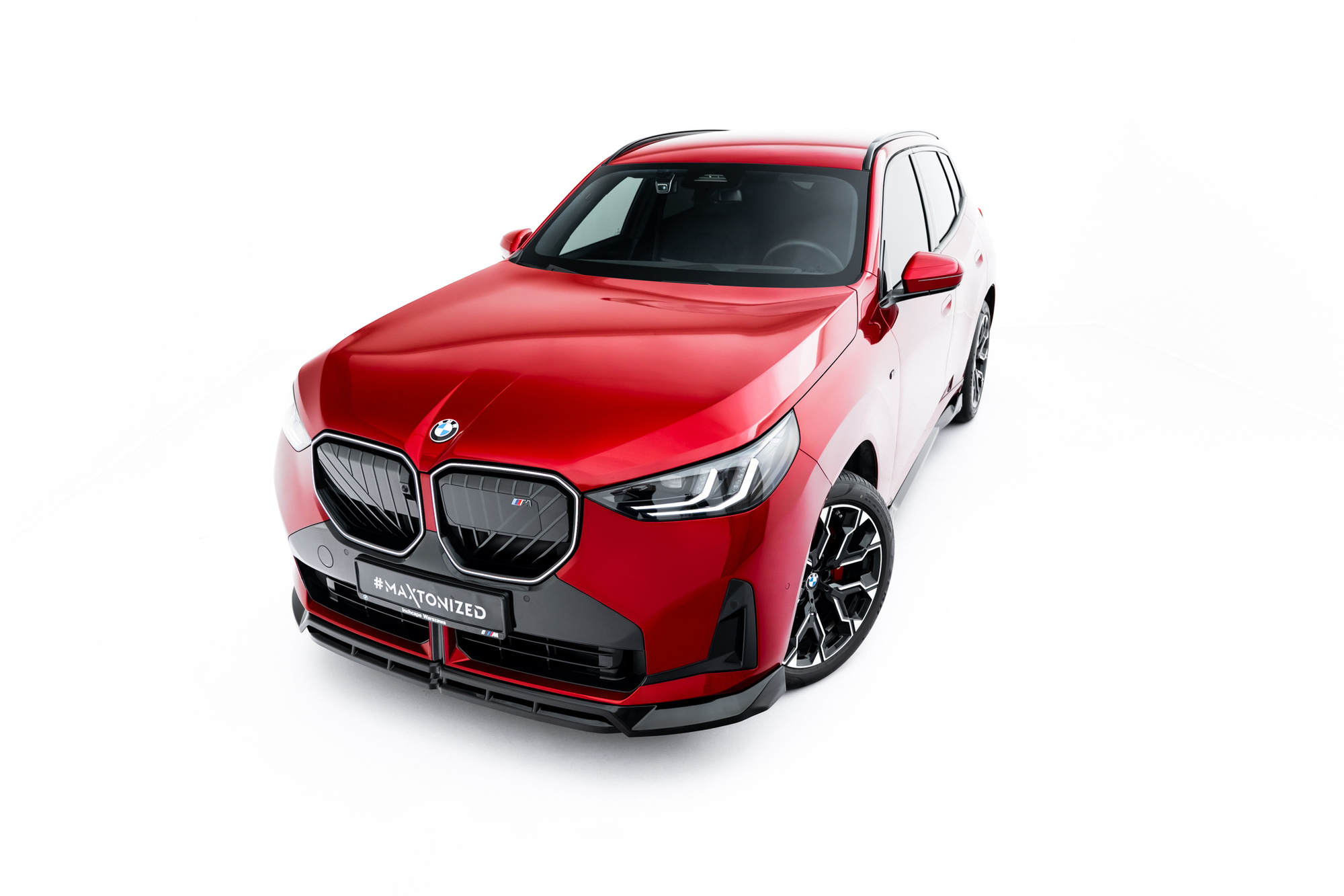 Voorspoiler passend voor BMW X3 M-Pack / M50 G45 Glans Zwart