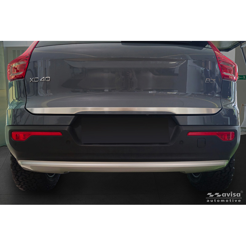Avisa Brushed Stainless Steel Trunk Tailgate Trim Cover  Volvo XC40 (536) 2017-