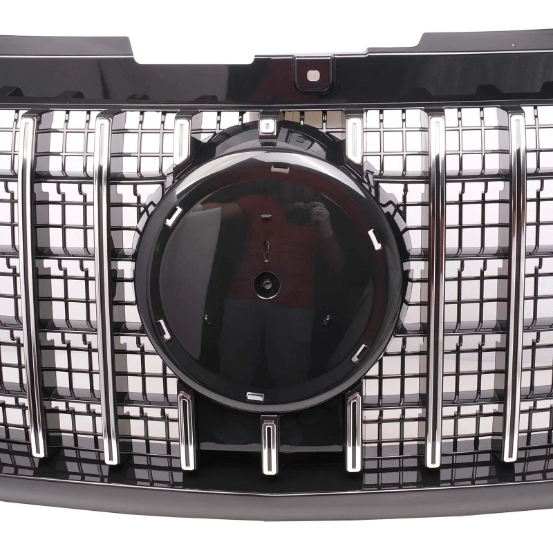 Grill passend voor Mercedes Sprinter W907 W910 18- Zwart/Chroom AMG Look Mesh