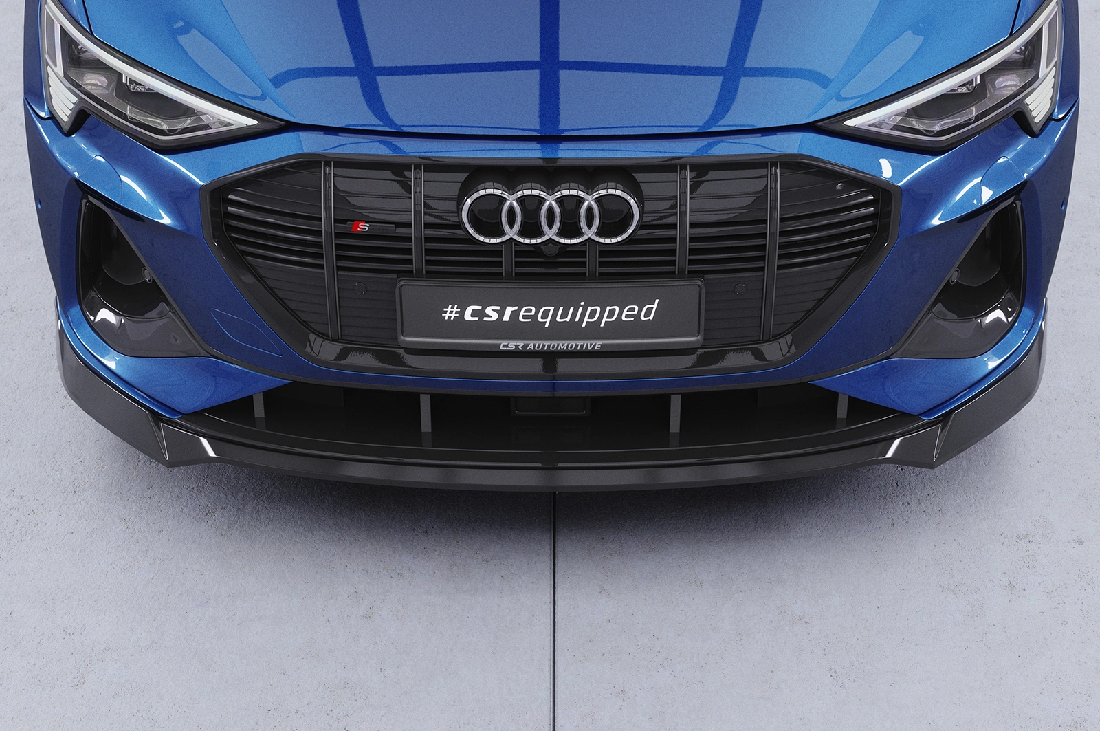 Voorspoiler passend voor Audi e-tron GE CSR glans zwart