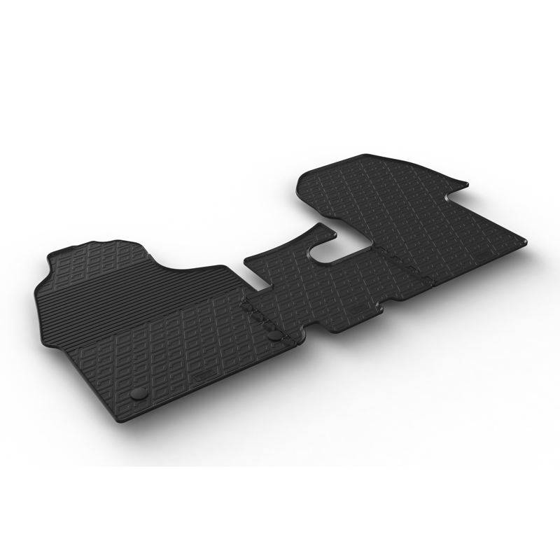 Rubber car mats set  Mercedes Sprinter Cargo 5/2018- (G profile 3-pieces + mounting clips)