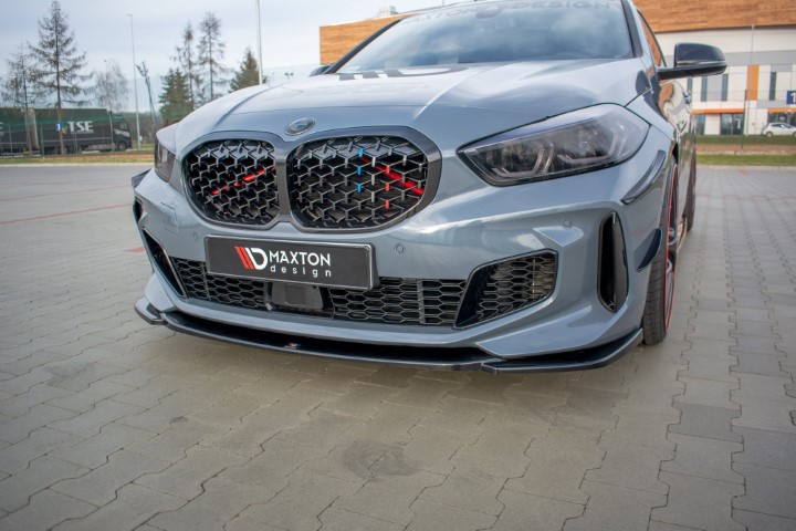 Voorspoiler passend voor BMW 1 Serie F40 M-Pack/ M135i Glans Zwart V3