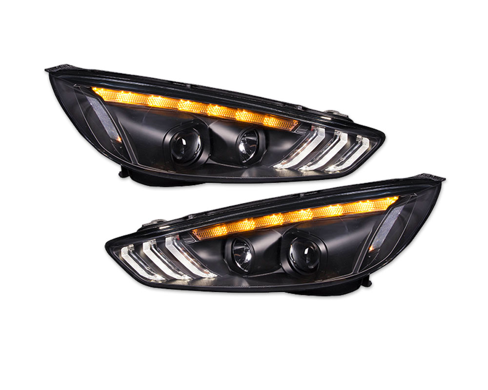 Headlights Ford Focus 14-18 Dynamic LED Tube