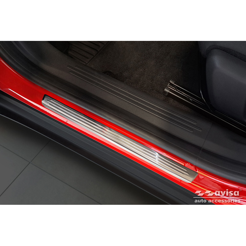 Inox door sill protectors  Fiat 600(e) (365_) 2023- - 'Lines' - 4-pieces
