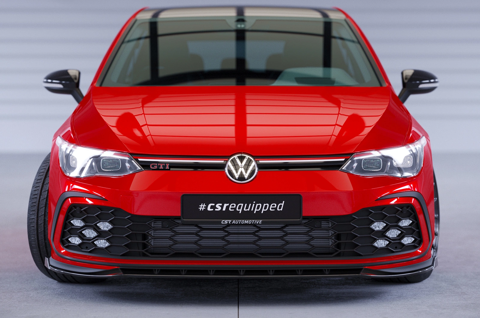Voorspoiler passend voor VW Golf 8 (Typ CD) GTI/GTD/GTE/R-Line glans zwart – CSR Automotive (12/2019–)