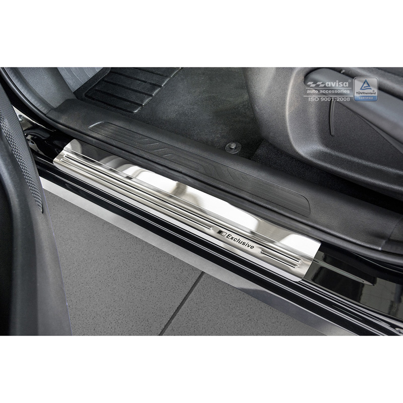 Inox door sill protectors  Renault Kadjar 2015- - 'Exclusive' - 4-pieces