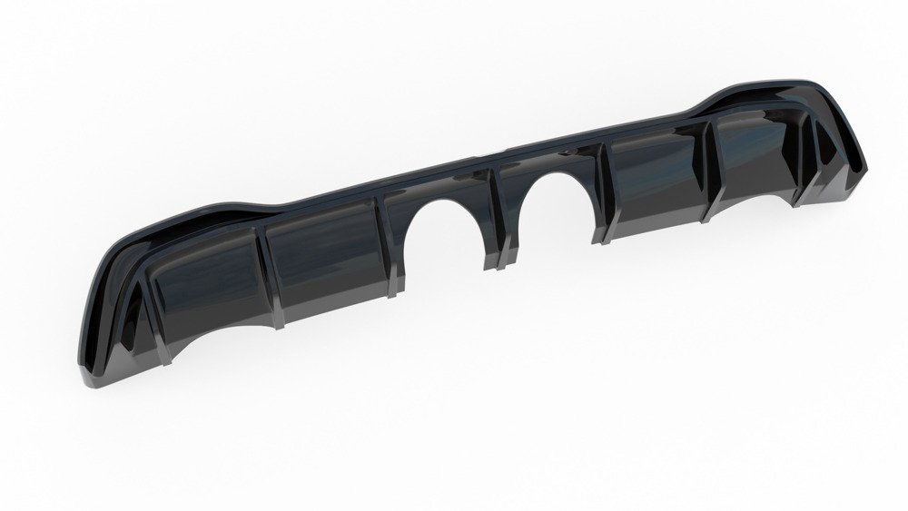 Diffuser passend voor Volkswagen Golf 8 Glans Zwart (R32 LOOK) met uitlaat