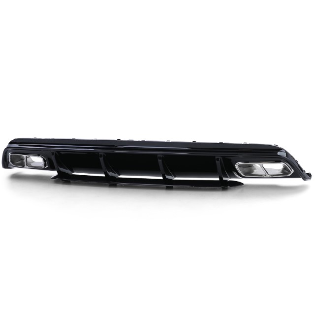 Diffuser passend voor Mercedes W176 A45 Edition Glans zwart, chroom Sierstukken