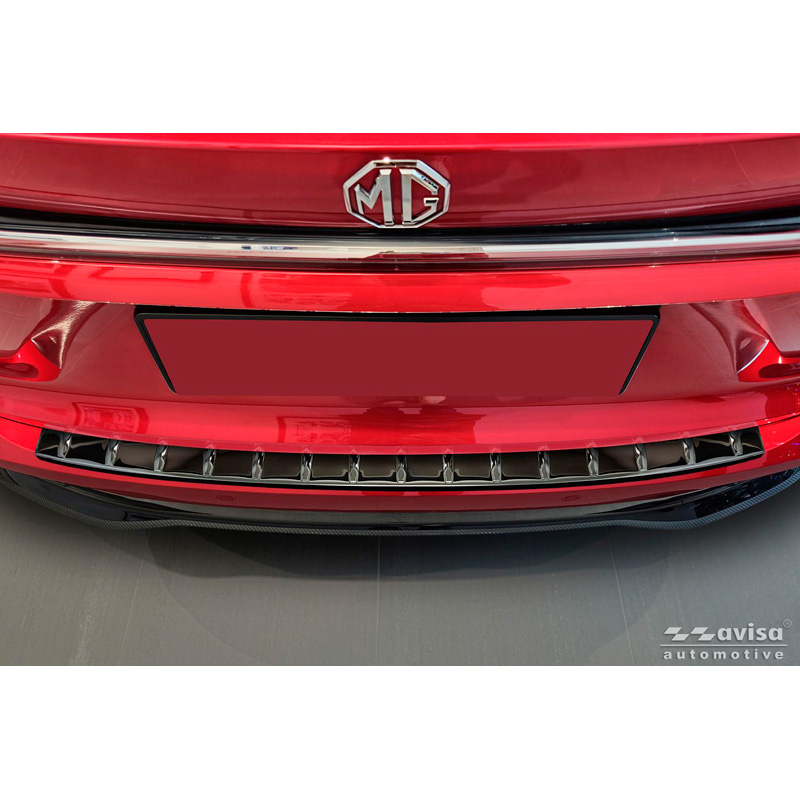 Avisa Black Mirror Stainless Steel Rear bumper protector  MG HS/EHS II 2024- 'Ribs'