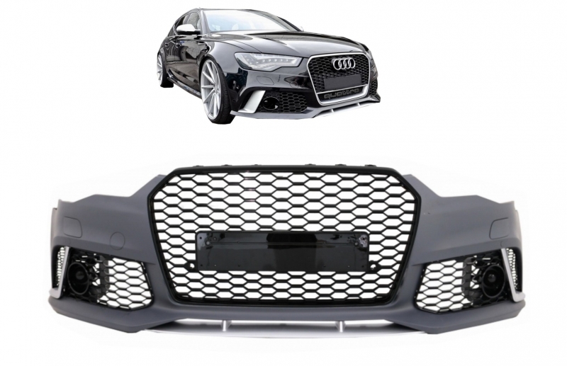 Voorbumper passend voor Audi A6 4G RS6 look Carbon compleet