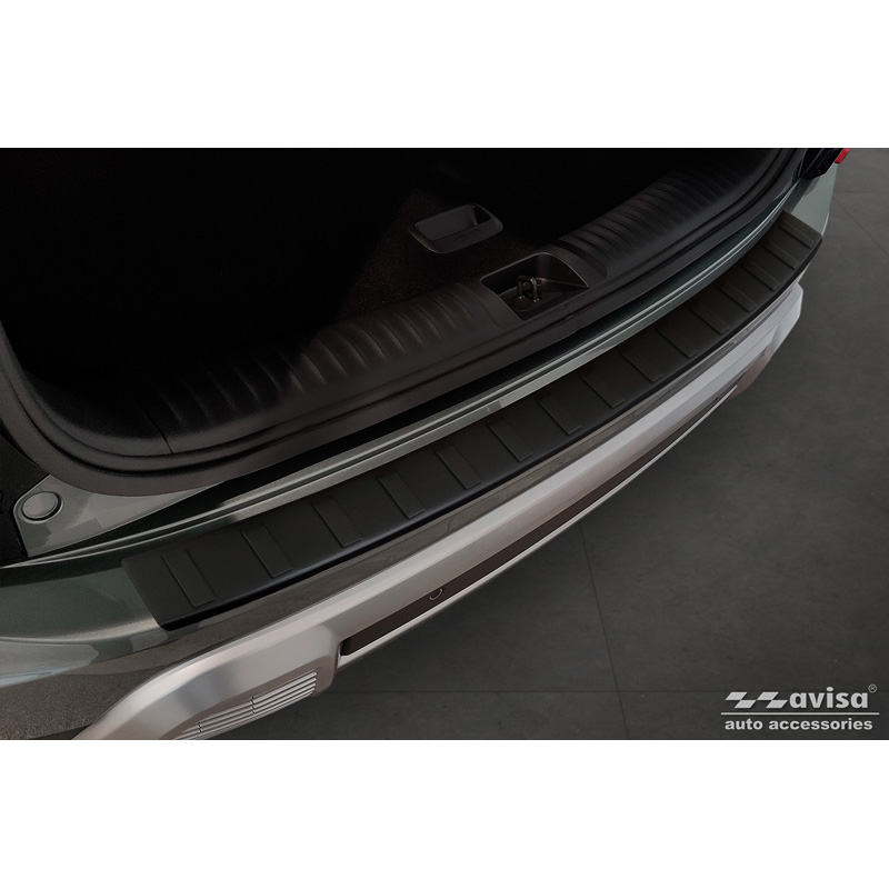 Matt Black Stainless Steel Rear bumper protector  SsangYong Torres (J100) 2022- 'Ribs'