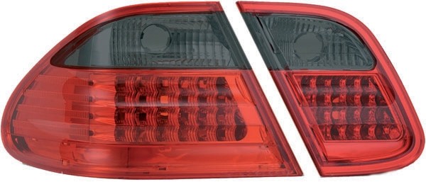 Description: LED Tail Lights for Mercedes W208 (1997-2002) Red/Black