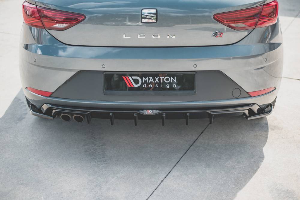 Diffuser passend voor Seat Leon Mk3 FR Facelift Glans Zwart