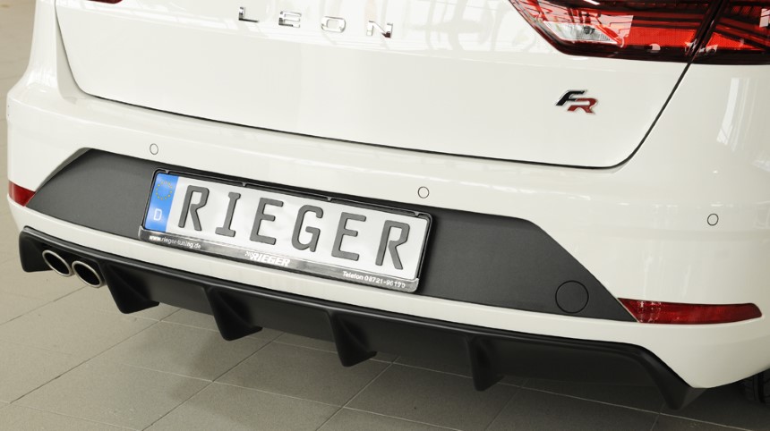 Diffuser passend voor Seat Leon FR (5F) Rieger dubbele uitlaat links