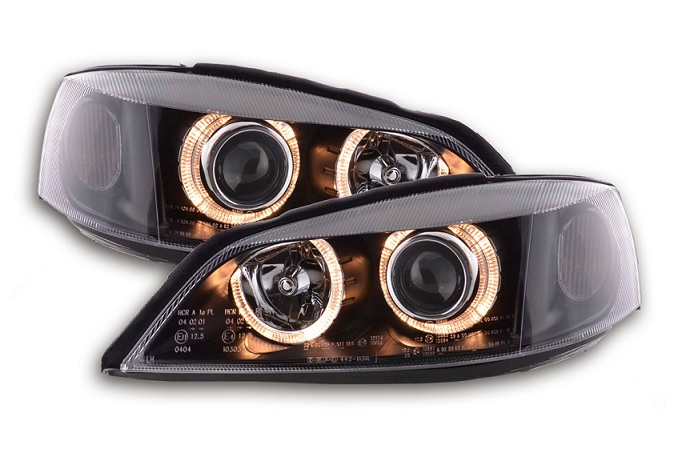 Headlights Opel Astra G Angel Eyes Black