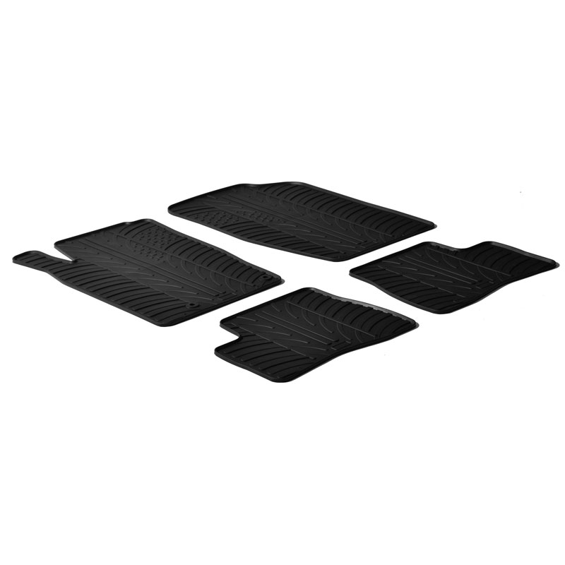Rubber car mats set  Peugeot 206 3/5-doors/SW/206+ 1998- (T profile 4-pieces)
