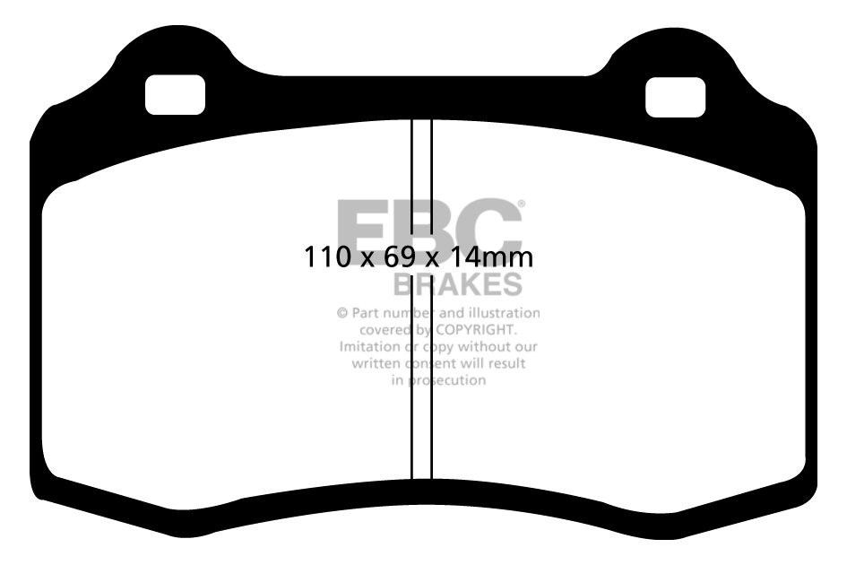 EBC Brakes ASTON MARTIN DB7 5.9 99-2003 Remblokken achterzijde y