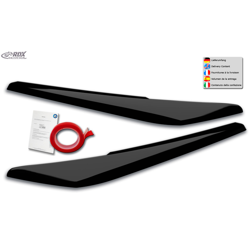 Head light spoilers  Audi Q2 (GA) 2016- (ABS Gloss Black)