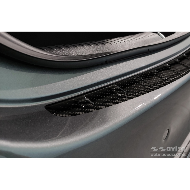Real 3D Carbon Rear bumper protector  Mercedes C-Class Sedan W206 2021- 'Ribs'
