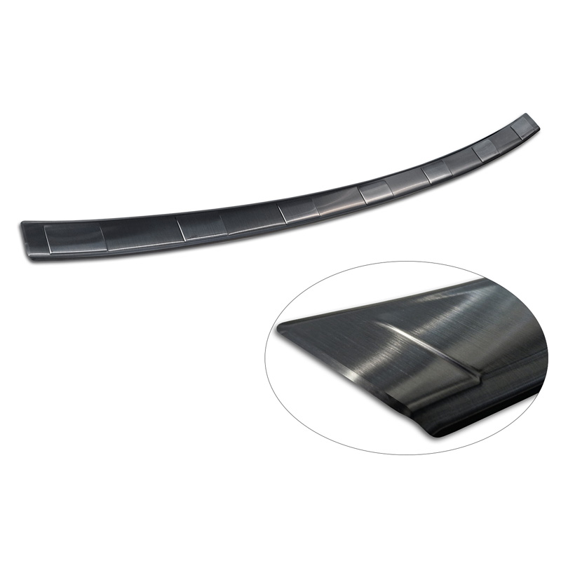 Black Stainless Steel Rear bumper protector  Jeep Grand Cherokee V (WL) 2022- 'Ribs'
