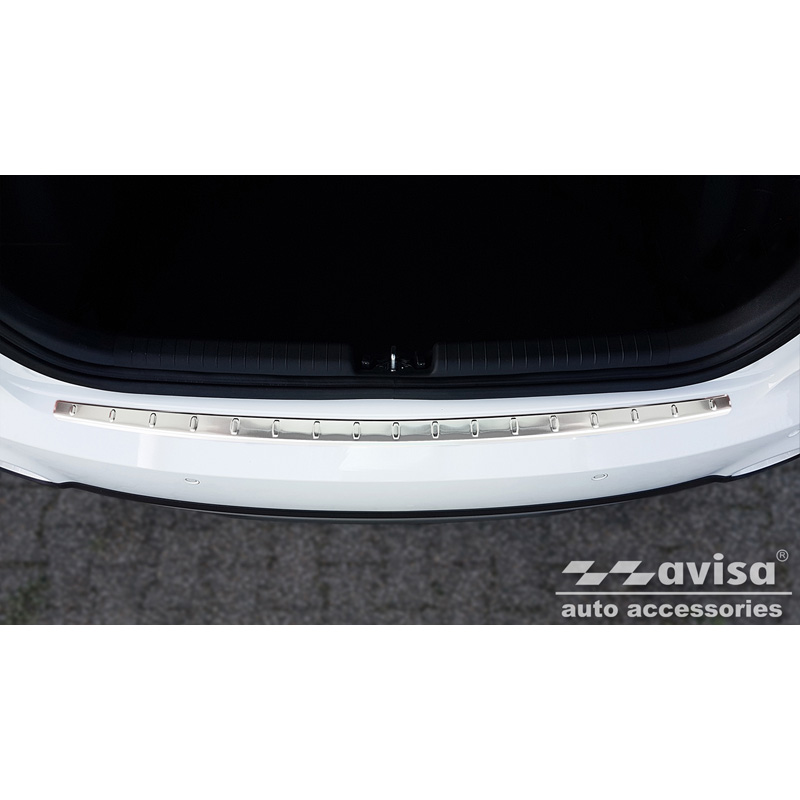 Stainless Steel Rear bumper protector  Hyundai i20 II 5-doors & Active Crossover FL 2018-2020 - 'Ribs'