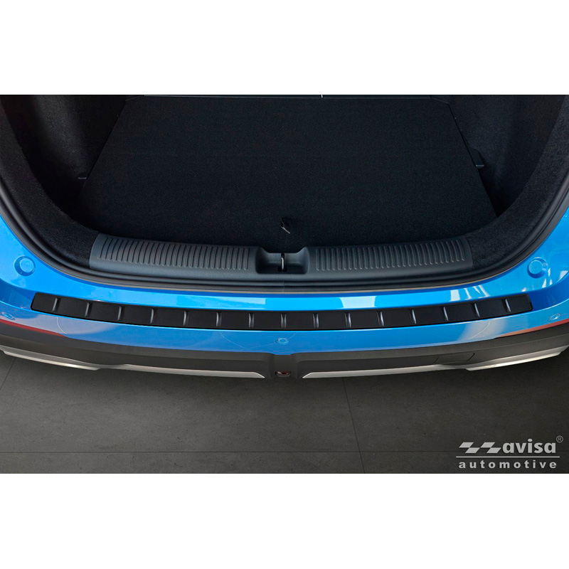 Avisa Matt Black Stainless Steel Rear bumper protector  MG ZS II 2024- 'Ribs'