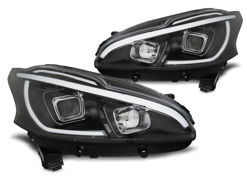 Headlights Peugeot 208 12-15 Tube Black