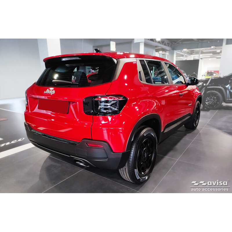 Real 3D Carbon Rear bumper protector  Jeep Avenger + e-Hybrid & EV 2023- 'Ribs'