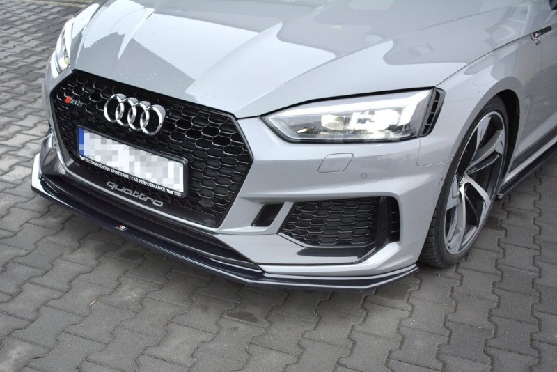 Voorspoiler passend voor Audi RS5 F5 Coupe / Sportback V.2 Glanzend Zwart