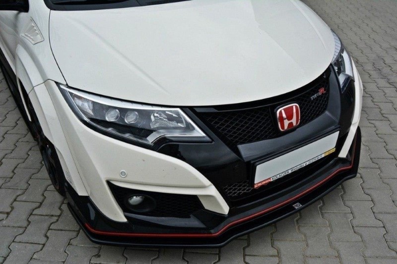 Voorspoiler Honda Civic IX Type R V.1 Glanzend Zwart