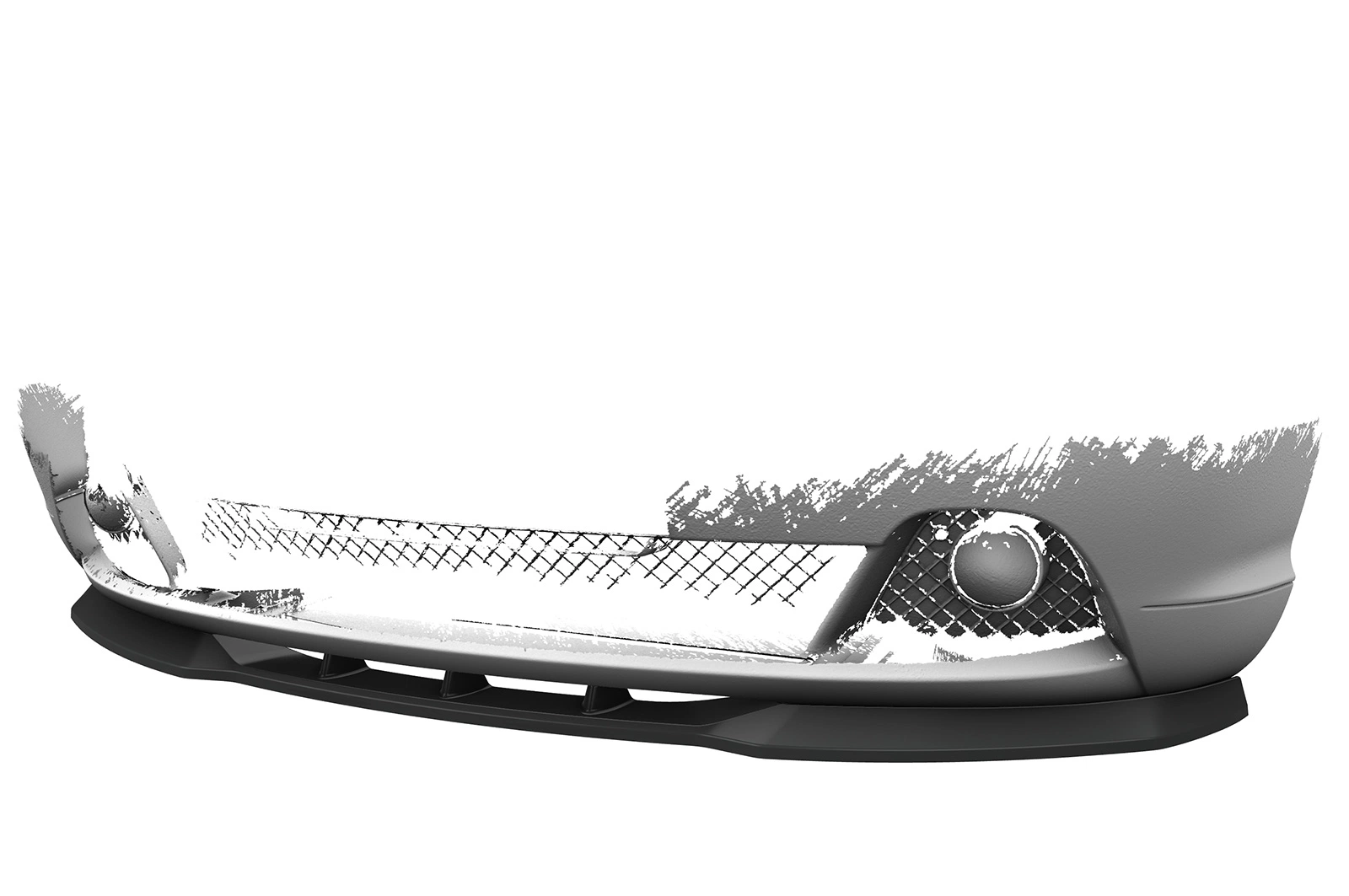 Voorspoiler passend voor BMW 3er E46 Coupé / Cabrio Glans Zwart – 03/2003–09/2006