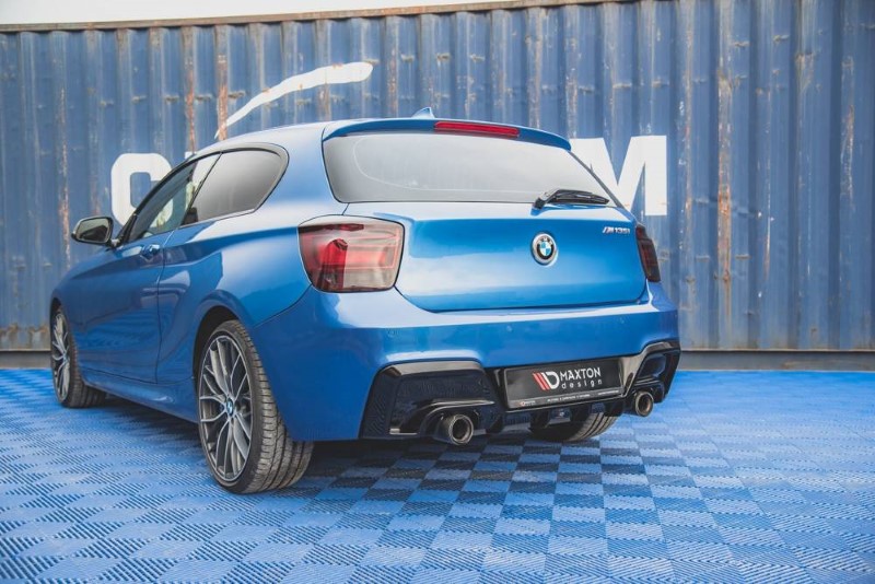 Diffuser passend voor BMW 1-Serie M135I F20 Maxton Design glans zwart