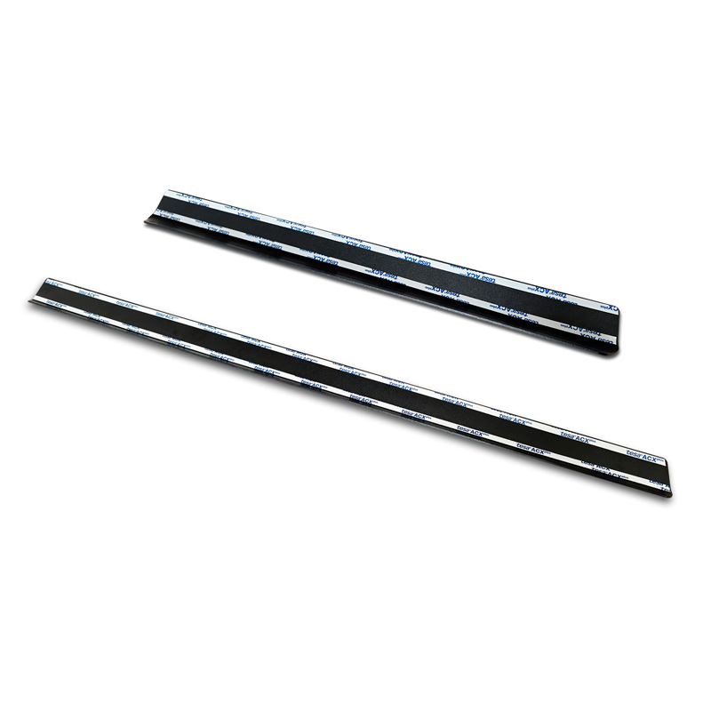 Aluminium lower door sill protectors 'Riffled Plate'  Ford Transit Custom (V710) & Tourneo Custom (V710) 2023- - 2-pieces - Black
