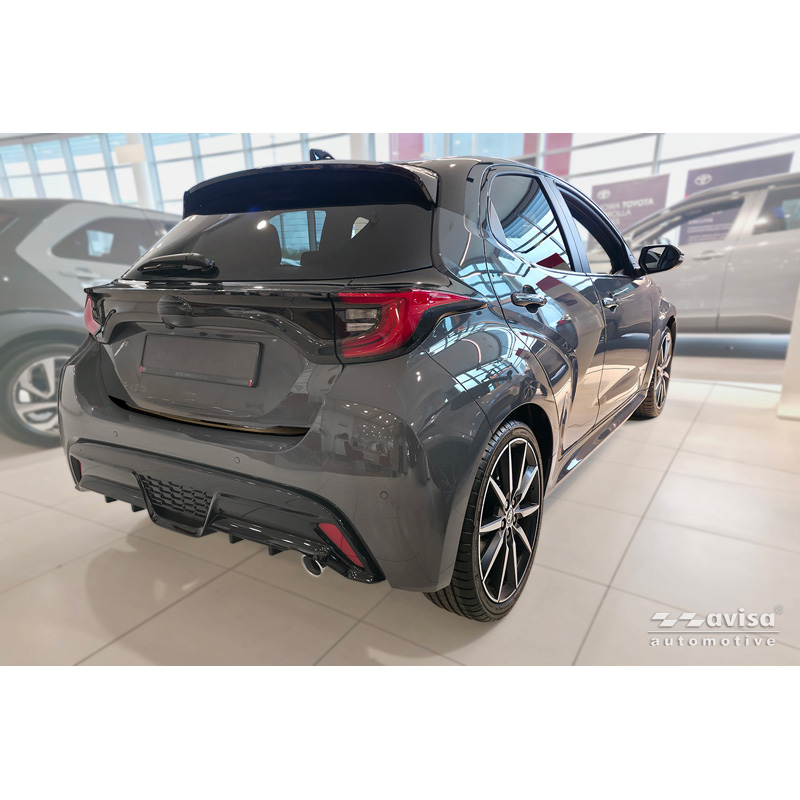 Avisa Black Chrome Stainless Steel Tailgate Trim  Toyota Yaris (P21) 2020-2024 & Facelift 2024-
