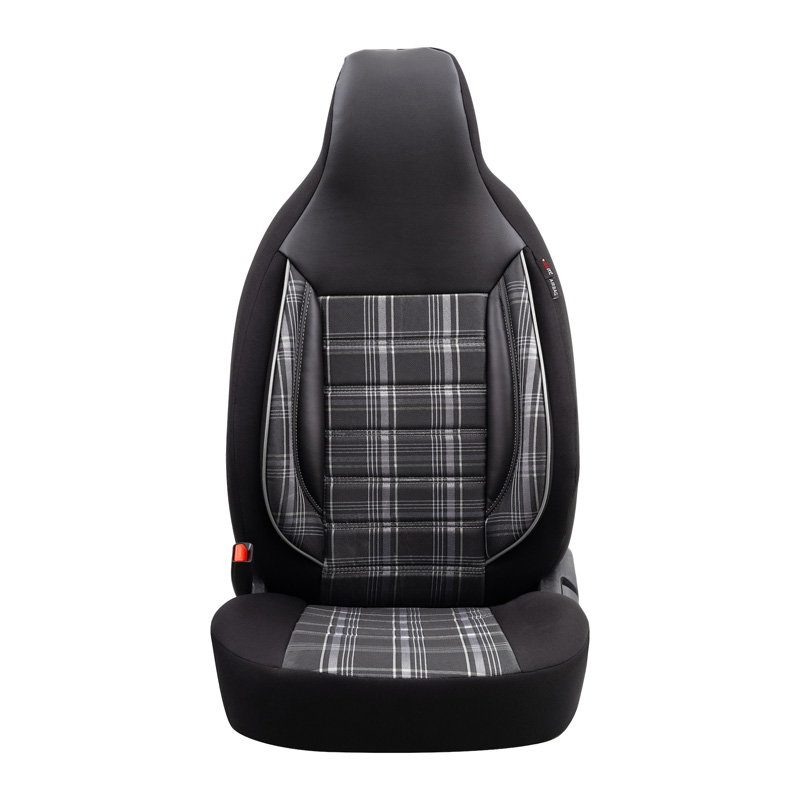 Universal Fabric 'CityBug' Seat cover set 'Sports' Black/Grey/White - 9-pieces -  Side-Airbags