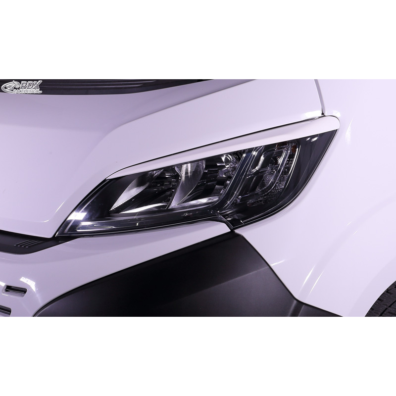 Head light spoilers  Citroën Jumper & Fiat Ducato & Peugeot Boxer 2014- / Opel Movano 2021- / Toyota Proace Max 2024- (ABS Gloss White)