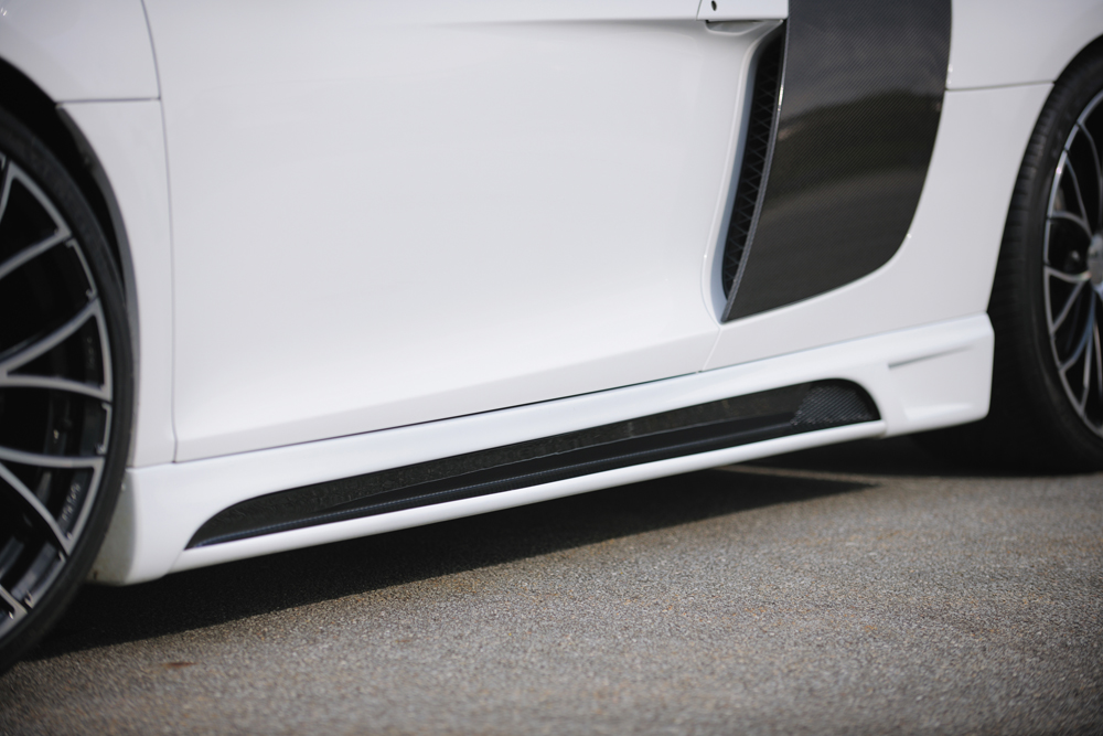 Zijskirts passend voor Audi R8 Rieger ABS Carbon Look