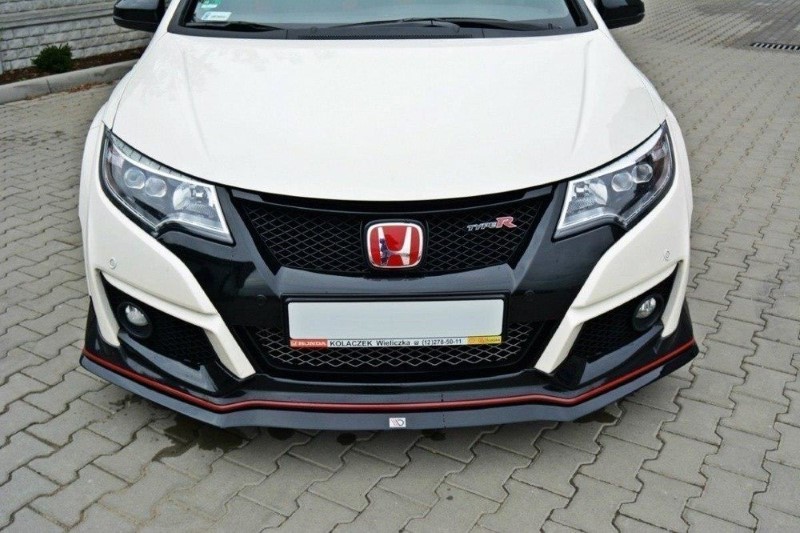 Voorspoiler Honda Civic IX Type R V.2 Glanzend Zwart