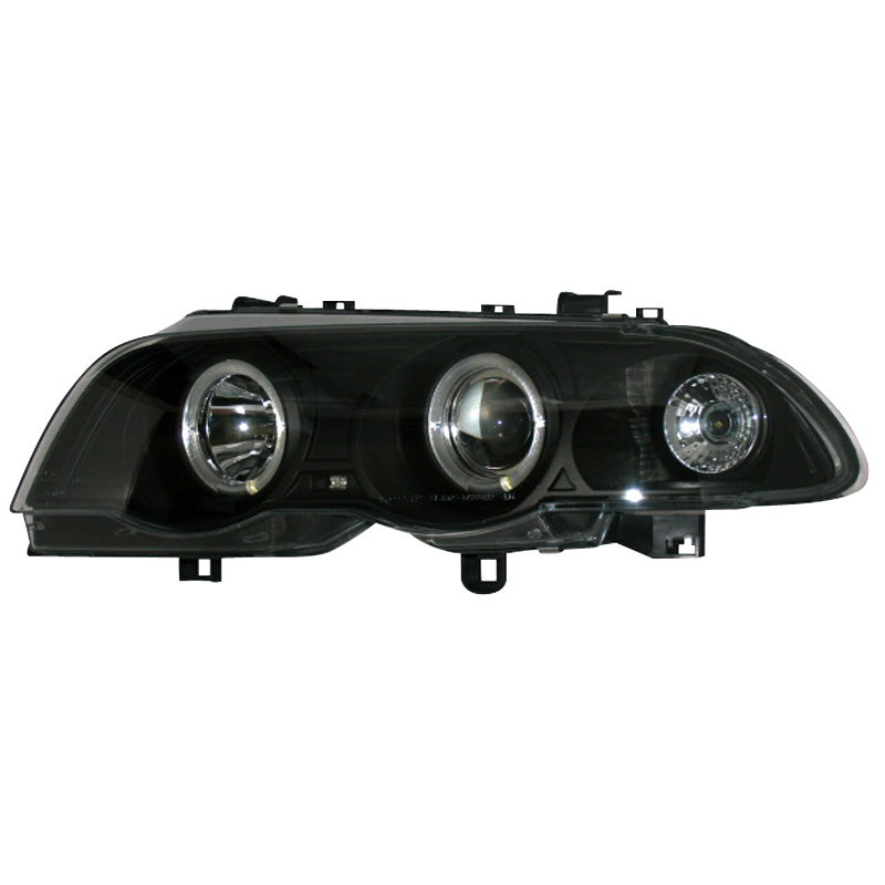 Set Headlights  BMW 3-Series E46 Sedan/Touring 1998-2001 - Black - incl. Indicators & Halos
