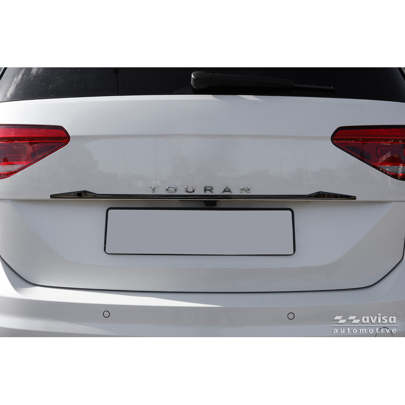 Avisa Black Chrome Stainless Steel Tailgate Trim  Volkswagen Touran (5T1) R-Line 2015-