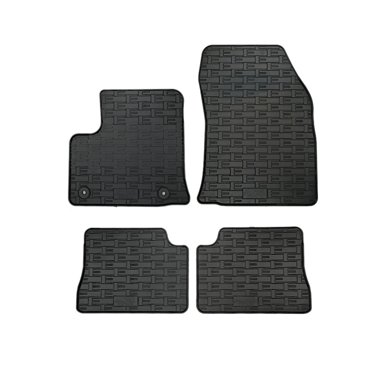 Rubber car mats set  Peugeot e-208 / Opel e-Corsa F / Citroën DS3 Crossback Electric 2019- / Lancia Ypsilon EV 2024- (4-pieces + fixing system)