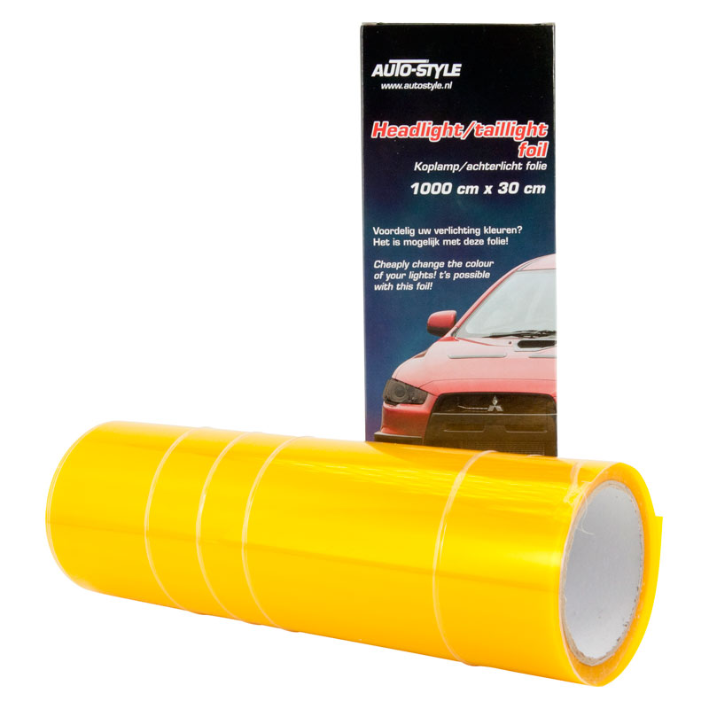 Head/Tail light foil - Yellow - 1000x30 cm