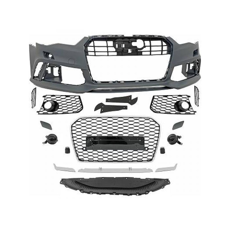 Voorbumper passend voor Audi A6 4G RS6 look Carbon compleet