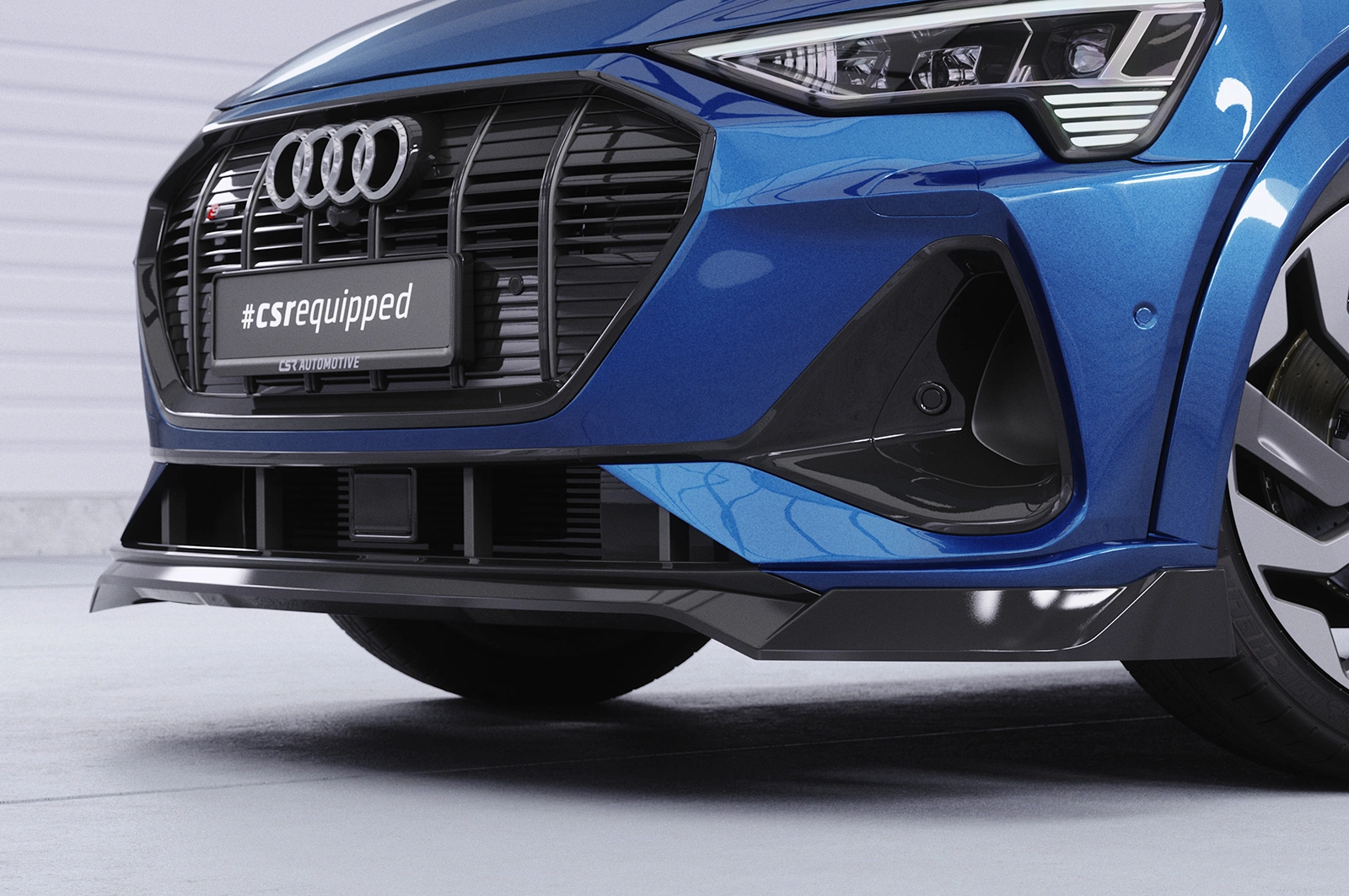 Voorspoiler passend voor Audi e-tron GE CSR glans zwart