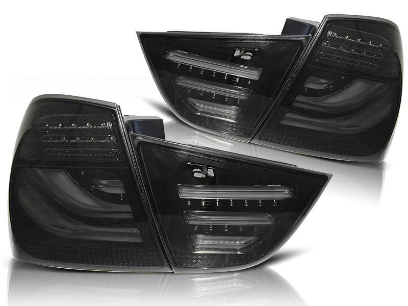 BMW 3 Series E90 09-11 LED Tube Taillights Smoke